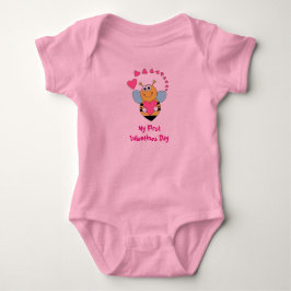 Alla hjärtans dag Bee and Hearts (Baby First) Tee Shirt