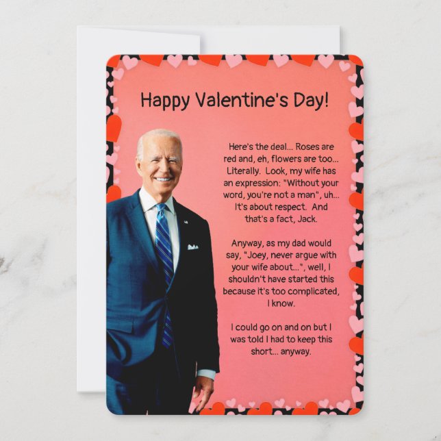 Alla hjärtans dag biden Card Julkort (Framsida)