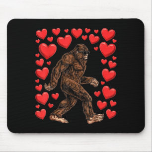 Alla hjärtans dag Bigfoot Röda Hjärtan Rolig Sasqu Musmatta