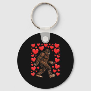 Alla hjärtans dag Bigfoot Röda hjärtan Rollig Sasq Nyckelring