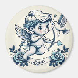 Alla hjärtans dag, blå cupid magnet