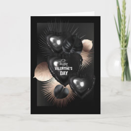 Alla hjärtans dag Black och Ro Guld Heart, Löv Kort