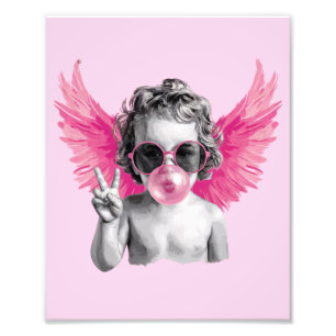 Alla hjärtans dag Blåser Bubbla Cupid Fototryck