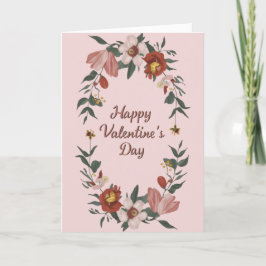 Alla hjärtans dag Blommig julkort Helgkort