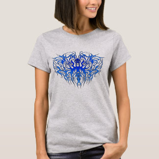 Alla hjärtans dag Blue Heart Tribal Tattoo T Shirt