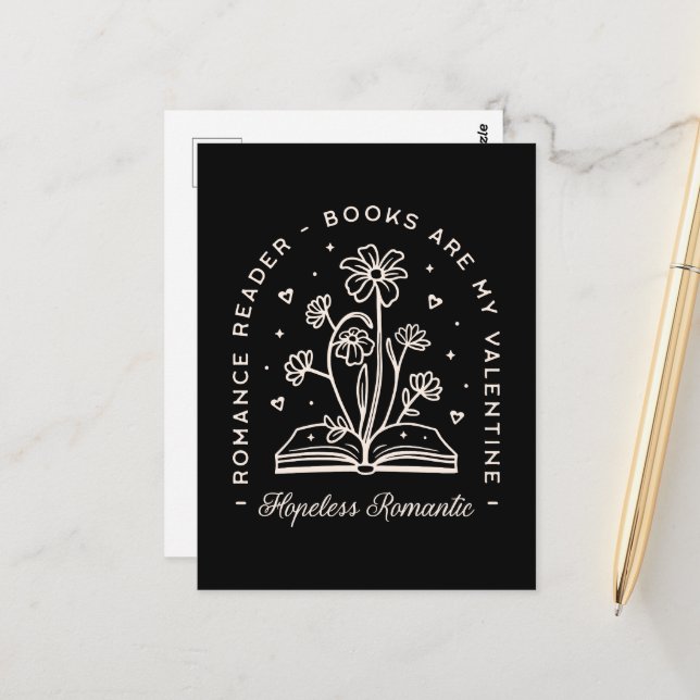 Alla hjärtans dag bok älskare var en rolig dag vykort (Fram/Back In Situ)