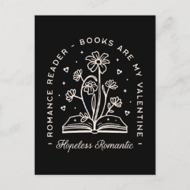 Alla hjärtans dag bok älskare var en rolig dag vykort