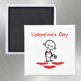 Alla hjärtans dag Brken Heart Man Färg Magnet