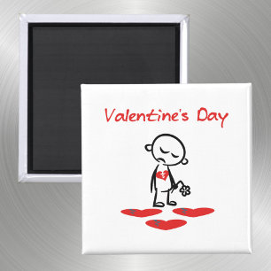 Alla hjärtans dag Brken Heart Man Färg Magnet