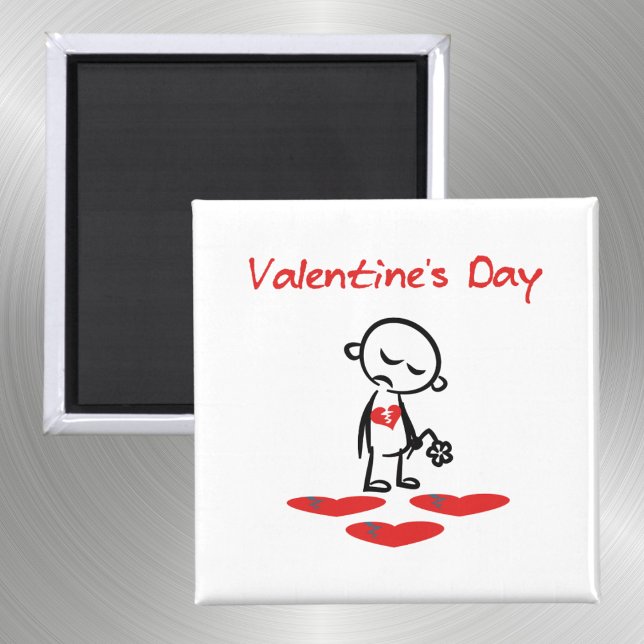 Alla hjärtans dag Brken Heart Man Färg Magnet (Skapare uppladdad)