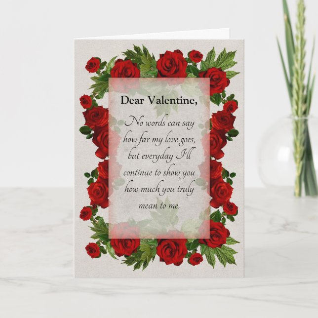 Alla hjärtans dag Bröllop Årsdag Rosor Romantik Ko Kort (Framsida)