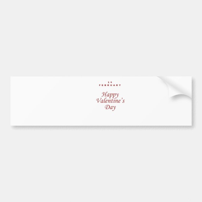 Alla hjärtans dag Bumper Sticker Bildekal (Framsidan)