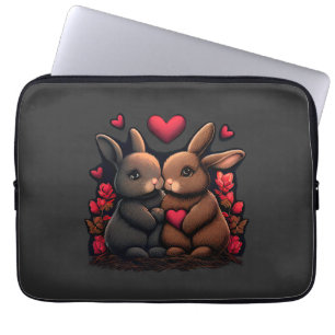Alla hjärtans dag Bunny Bliss, Kärlek Hearts och R Laptop Fodral