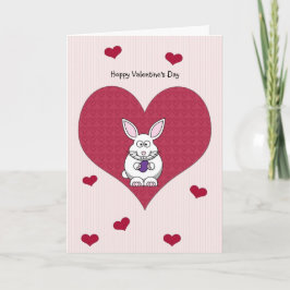 Alla hjärtans dag Bunny-kaninkort Helgkort