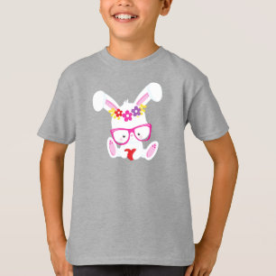 Alla hjärtans dag Bunny, Vit Bunny, Glass, Heart T Shirt