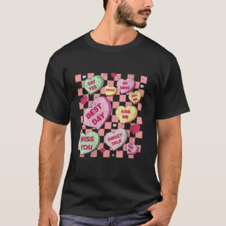Alla hjärtans dag Candy Conversation Heart Cute T Shirt