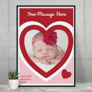 Alla hjärtans dag Candy Hearts Box Anpassningsbar Poster