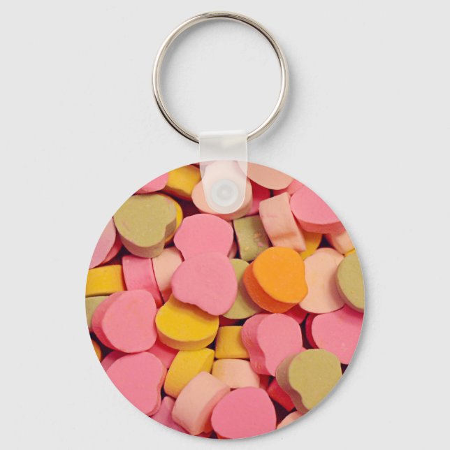 Alla hjärtans dag - Candy Hearts Nyckelring (Framsida)