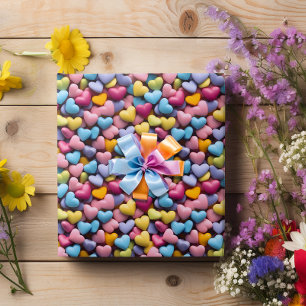 Alla hjärtans dag - Candy Hearts Presentpapper