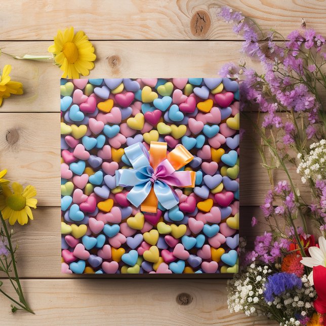 Alla hjärtans dag - Candy Hearts Presentpapper (Skapare uppladdad)