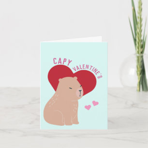 Alla hjärtans dag Capybara Capy Alla hjärtans dag- Kort