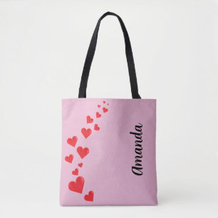 Alla hjärtans dag, Cascading Red Heart Tote Tygkasse