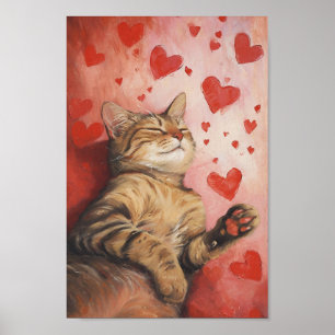 Alla hjärtans dag Cat Poster