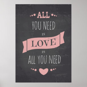 Alla hjärtans dag, Chalkboard Stil Poster