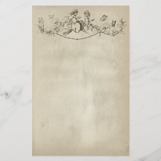 Alla hjärtans dag Cherubs Stationery Papper (Framsida)