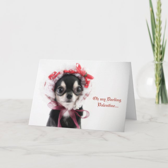 Alla hjärtans dag Chihuahua-kort Kort (Framsida)