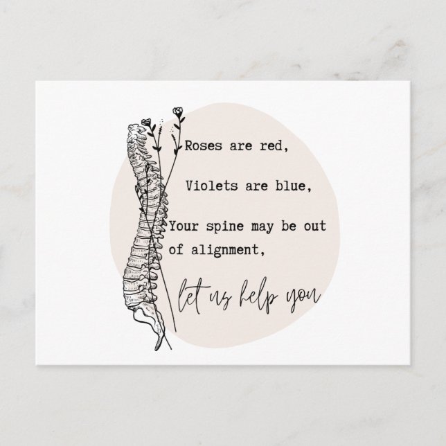 Alla hjärtans dag, Chiropraktik, Chiro Vykort (Framsida)