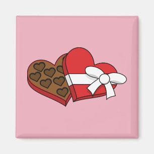 Alla hjärtans dag Chocolate Box Magnet