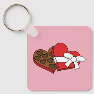Alla hjärtans dag Chocolate Box Nyckelring