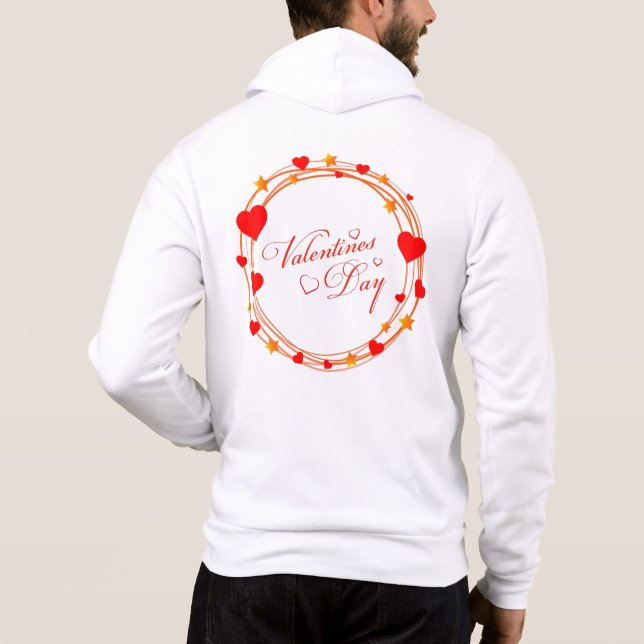 Alla hjärtans dag Cirkulär design-25695 T Shirt (Baksida)