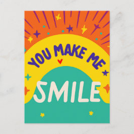 Alla hjärtans dag citerar: "Du får mig att le" Helg Vykort