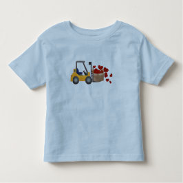 Alla hjärtans dag Construction Forklift Heart T Shirt
