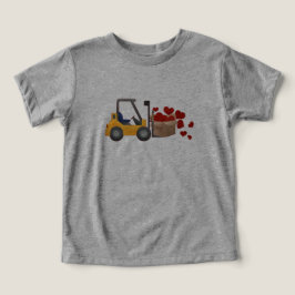 Alla hjärtans dag Construction Forklift Heart T Shirt