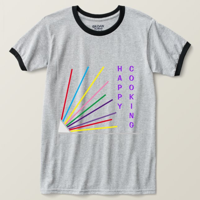 Alla hjärtans dag Cook Grått T-Shirt (Design framsida)