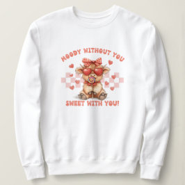 Alla hjärtans dag Coquette Highland Cow T Shirt