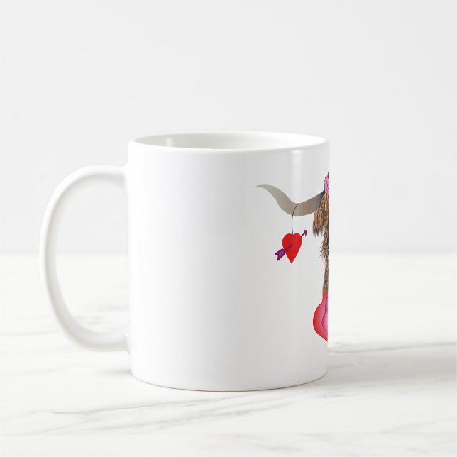 Alla hjärtans dag Cow Kaffemugg (Vänster)