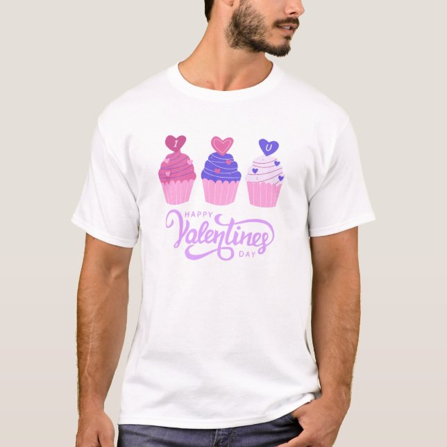 Alla hjärtans dag cupaka | Valentindag T Shirt (Framsida)