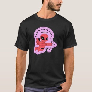 Alla hjärtans dag Cupid är inte äkta Alien Funny V T Shirt