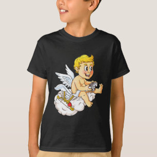 Alla hjärtans dag Cupid Videospelskontroll Pojkar  T Shirt