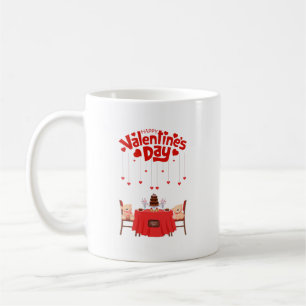 Alla hjärtans dag Cute Hearts Sweets Nallar Kaffemugg