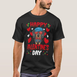 Alla hjärtans dag Dachshund Heart Kärlek Animal T Shirt