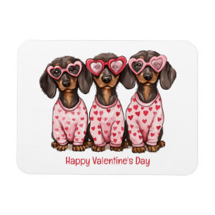 Alla hjärtans dag Dachshund Hundar Magnet