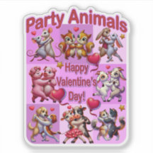 Alla hjärtans dag Dancing Par "Party Animals"