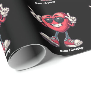 Alla hjärtans dag Dansande hjärta Pojkar Flickor K Presentpapper