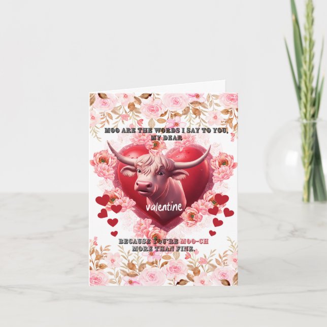 Alla hjärtans dag Det jag har att säga är möö. Helgkort (Framsida)