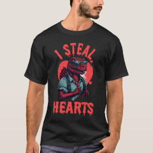 Alla hjärtans dag Dinosaur I Steal Hearts Boys Man T Shirt